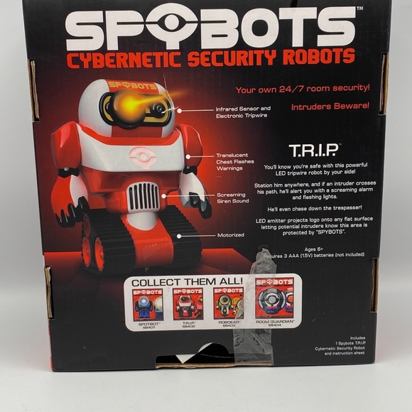 SpyBots Toys Spybots Security Robots Red Trip Led